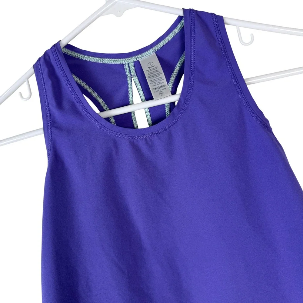 Ivivva Girls Lululemon Active‎ Tank Top Size 8 Purple Racerback Athletic Workout